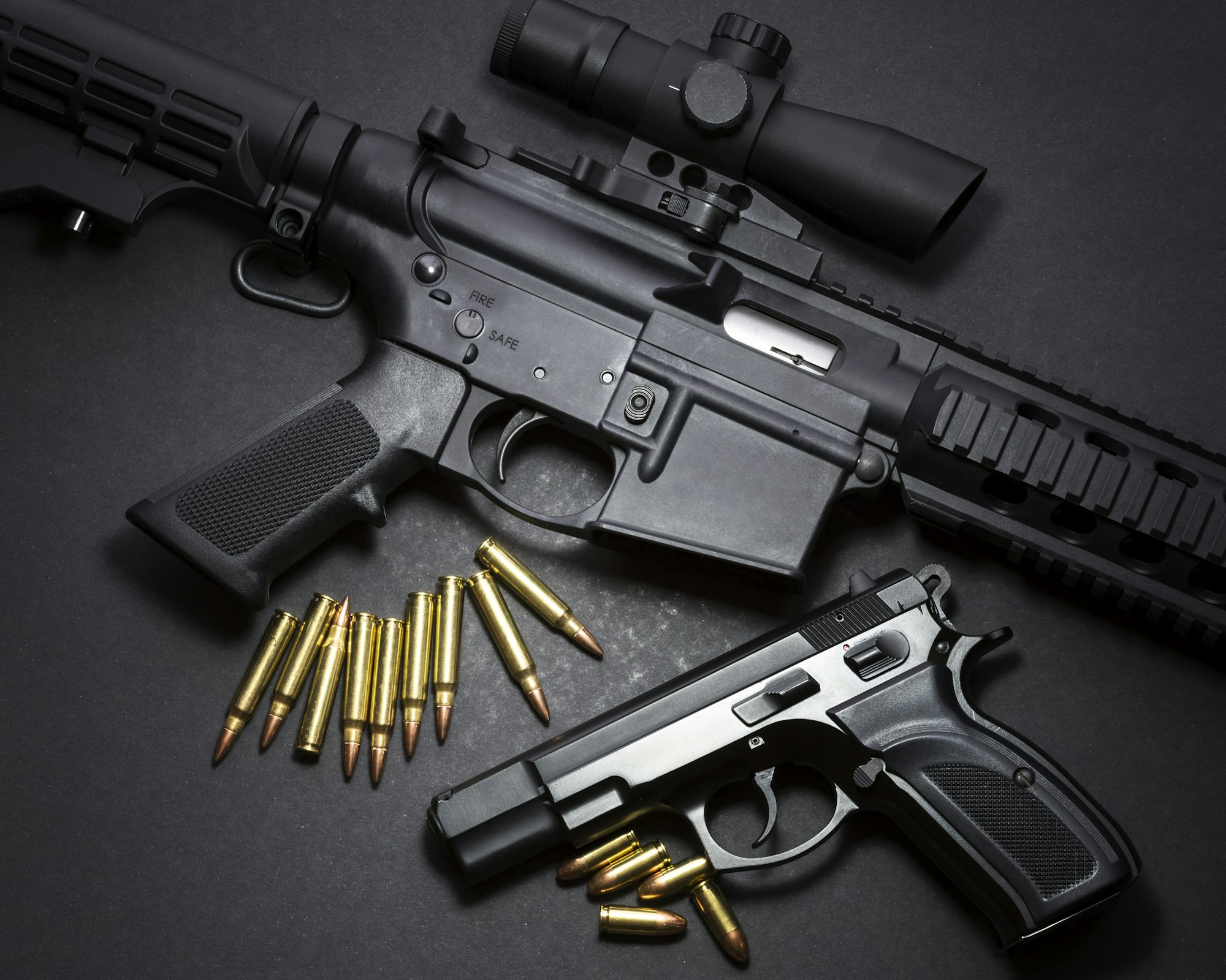 Handgun with rifle